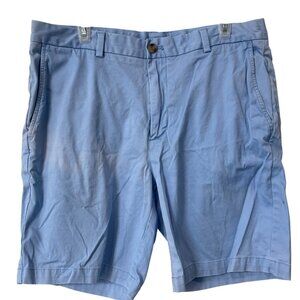 Vineyard Vines Breaker Shorts Size 36 Mid Rise Blue Cotton Blend Bermuda Summer